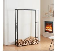 Range-bûches Kasan acier largeur 40 - 65 cm noir