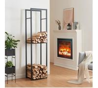 Range-bûches Ulvila pour intérieur 170 x 45 x 30 cm noir