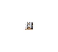 Range bûches vertical 1 étagère avec accessoires en acier noir 112 CM