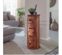 Range CD 4 tiroirs 35x35x85 cm en bois massif