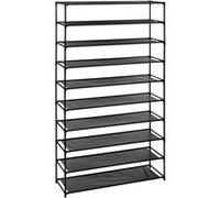 5five Meuble à chaussures tour modulaire 10 étagères en tissu Gris