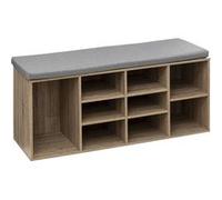 Paris Prix – Meuble banc à chaussures – 5 five simply smart – 8 paires – Effet chêne naturel