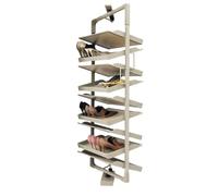 Range-chaussures coulissant Grande capacité de charge Installation facile Fonctionnement fluide et silencieux Convient aux chambres placards et cuisines 10Tier165-178CM,70cm
