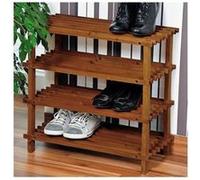 Range chaussures en bois - Etagère 4 niveaux
