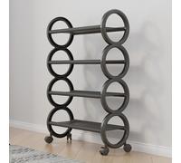 Range-Chaussures, étagère Chaussures avec roulettes pour Un Déplacement Facile, Facile à Nettoyer, Convient aux Salons et Balcons(Black,61 x 73 cm/24 x 29 in)