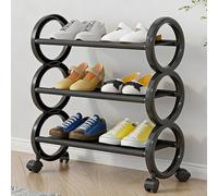 Range-Chaussures, étagère Chaussures avec roulettes pour Un Déplacement Facile, Facile à Nettoyer, Convient aux Salons et Balcons(Black,41 x 56 cm/16 x 10 in)