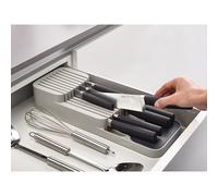 Joseph Joseph Organisateur de tiroirs Drawer Store – compact 2 niveaux, jusqu'à 9 couteaux, gris