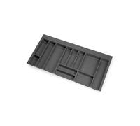 Emuca Range-couvert pour tiroir Concept-Vertex plastique gris 1000 mm