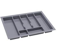 Range Couvert - Rangement et Organisation de Cuisine de la Couverts de Table - Pratique Range Couverts pour Tiroir 70cm - Universal Organisateur Tiroir Cuisine - Rangement Couvert - 630x430mm Argent