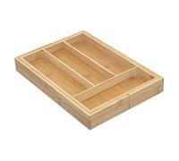 5five Range-couverts Paco extensible en bambou 6 compartiments 35 cm Naturel