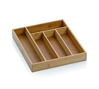 Kela Organisateur de couverts Kalma 12011 – bambou, 5 compartiments, 34 x 30 x 5 cm, marron