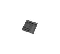 Emuca – Organisateur de couverts 436x482 mm, 6 compartiments, module 50cm, plastique gris anthracite