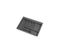 Range-couverts Optima pour tiroir universel, module 700mm, Plastique, Gris antracite