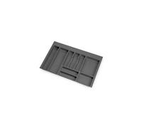 Range-couverts Optima pour tiroir universel, module 800mm, Plastique, Gris antracite