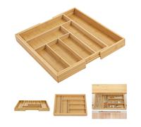 GreenBlue - Range-couverts GB379 - extractible et extensible 7 compartiments en bambou - Naturel