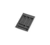 Range-couverts - universel - recoupable - plastique anthracite - Optima - pour