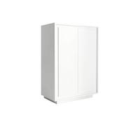 Rangement 2 portes blanc laqué piètement socle - AZONTO -