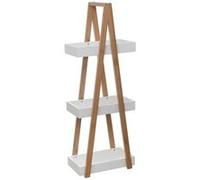 5five - Desserte salle de bain Naturéo Triangle 3 niveaux Bambou Blanc