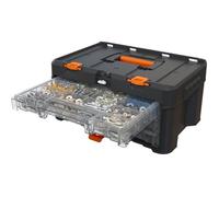 Rangement 3 tiroirs organisateurs - WORX BY KETER - STACK N ROLL - 48 x 33 x 23 cm - Noir