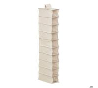 5five – Rangement chaussures Groomy – 10 cases avec panier – Beige 128 x 15,5 cm