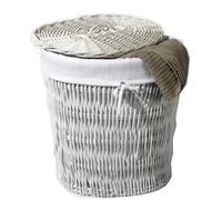 Rangement & Cie RAN3603 Panière à Linge en Osier Ovale Blanc