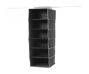 RANGEMENT & CIE RAN6275 ETAGÈRE SOUPLE POUR PULLS PEVA NOIR Noir G