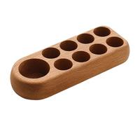 Rangement Compact avec Compartiments Multifonctions | Porte-Bouteille D'huile De 8,27 Pouces | Support À Rouge À Lèvres en Bois pour Bureau, Salle De Bain, Cuisine