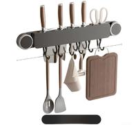 Rangement Couteaux ABS Acier Fentes Adaptables Rangement Couteaux(Gray Ash) | Fentes multiples adaptables, épaisseur max 0,7cm, pour couteaux variés, formes diverses, organisation efficace