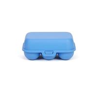 Koziol EGGS TO GO boîte à œufs pour | Boîte de transport | Boîte de rangement | Plastique biocirculaire, empilable, passe au lave-vaisselle | Cuisine, maison, camping (bleu fort, 6 œufs)
