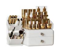 Rangement de Beauté Grand présentoir à tiroirs | Rangement cosmétique avec porte-pinceaux Pour Cuisine, Chambre, Salle de Bain, Plan de Travail, Buffet, Maison