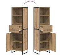 Rangement de cuisine - Bibliothèque Chêne artisan 43x36x150.5 cm Bois d'ingénierie - Buffet Vaisselier Rangement@991797