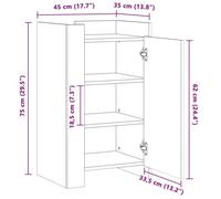 Rangement de cuisine - Buffet blanc 45x35x75 cm bois d'ingénierie - Buffet Vaisselier Rangement@218348