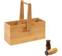 Rangement de cuisine « Tischdienstbot » en bois, 3 compartiments avec poignée - Tapas Friends marron clair - 265 x 278 x 10 cm - 69822270 Panier de cuisine