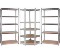 Rangement de Rayonnage Stockage Étagère d'angle Atelier Étagères Charge Lourde