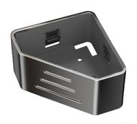 Rangement d'évier de cuisine sans perçage avec ventouses - Panier de rangement pour éponge à drainage rapide pour espaces d'angle en métal antirouille 13,5 x 7,5 cm (gris)