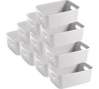 Rangement en plastique clair pour la cuisine et la salle de bain, avec poignées