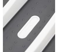 Rangement en plastique pour tiroir de cuisine - 6 compartiments - blanc/gris - 50 x 32,5 x 40,5 cm