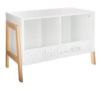 Rangement enfant 2 cases Moon Atmosphera Blanc, Blanc et naturel G