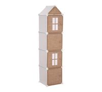 Rangement Enfant Colonne 4 Casiers- Linno Beige Moyen TU