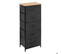 Rangement haut 5 tiroirs gris foncé ""Tissa"" - 5 five simply smart