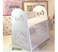 Rangement Hello Kitty double niveau, étagère kawaii pour bureau ou chambre d'enfant