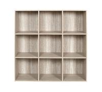 Rangement Modulable 9 Cases - HOME DECO FACTORY - Pietra - Modulable - Polyvalent - Blanc et Beige