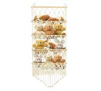 Rangement multifonctionnel à 4 couches pour jouets en peluche, grande capacité, 120 x 52 cm, organisateur d'animaux en peluche à suspendre, hamac facile à installer, pour chambre d'enfant, salle de