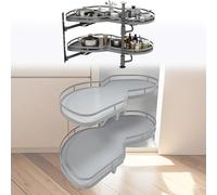 Rangement Placard Cuisine Meuble Angle Tiroir Etagere Rangement, Plateau Coulissant Cuisine, Tiroir Coulissant Placard Cuisines Organisateur Placard Cuisines, Tourniquet Réglable en Hauteur
