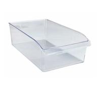 Rangement placard, frigo taille L, organisateur frigo transparent, PET adapté au contact alimentaire, 21x11x37 cm, Transparent