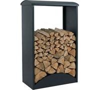 Rangement pour bois de chauffage HWC-P77, étagère pour cheminée/bois de chauffage Rangement pour bois Abri pour bois Outdoor métal 160x98x50cm ~ vert