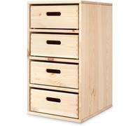 Rangement pour chambre d'enfant – Système de rangement pratique en pin pour les jouets et pour maintenir l'ordre | 4 compartiments | Grand (630 mm)
