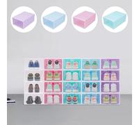 Rangement pour chaussures - Boîtes à chaussures pliables et empilables, lot de 20 - Grande capacité - Plastique ABS - Boîte de rangement multifonctionnelle