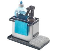 Metaltex TidyTex Organiseur d'évier en Acier Inoxydable 24 x 13 x 14 cm
