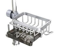 Rangement robinet Antirouille Détachable Sans Perçage Stable | Panier Égouttoir Vaisselle Pour Robinet D'Évier Maison, Cuisine, Buanderie, Garde-Manger, Appartement, Argent